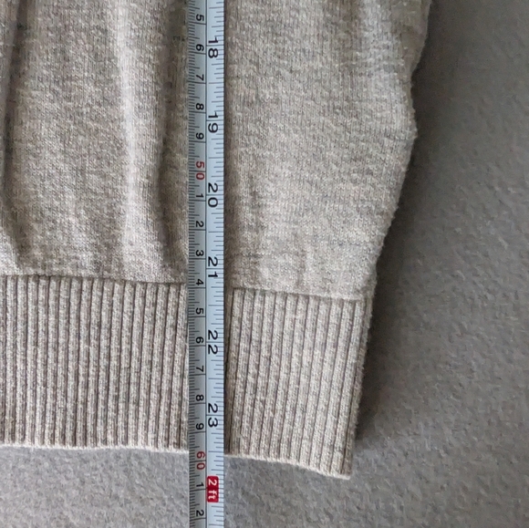 Hollister Unisex V-Neck Cotton Blend Sweater Size Small Heather Grey Y2K - Picture 11 of 11